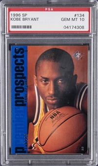 1996 Upper Deck SP #134 Kobe Bryant Rookie Card- PSA GEM MT 10